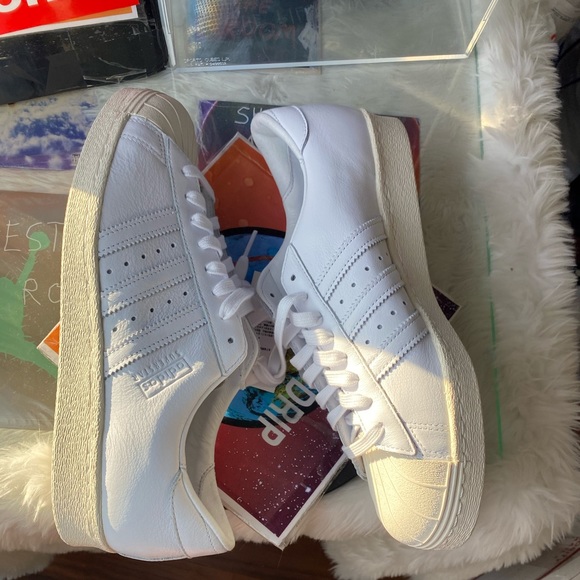 🆕 - Adidas Superstar 80s Recon - Flat White M 9.5 - Picture 5 of 8